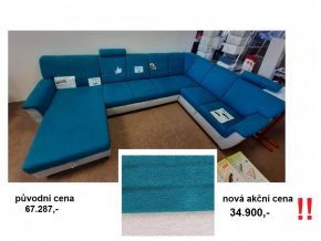 sedací rozkládací souprava ESTER OT-3R-R-2Ú U PRODEJNA 160x343x213