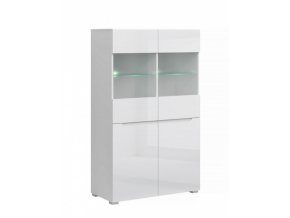 yolk vitrina 2d2w bily lesk