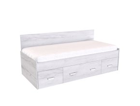 NEMO 2 zvýšené lůžko s úl.prostorem  se zadním čelem úchytky JONY 95x204