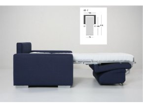 rozkládací křeslo NINA KR F 125 každodenní spaní