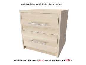 AURA noční stolek akácie světlá 45 PRODEJNA