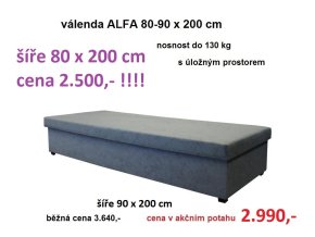 válenda s úložným prostorem Alfa vyztužená do 130 kg PRODEJNA