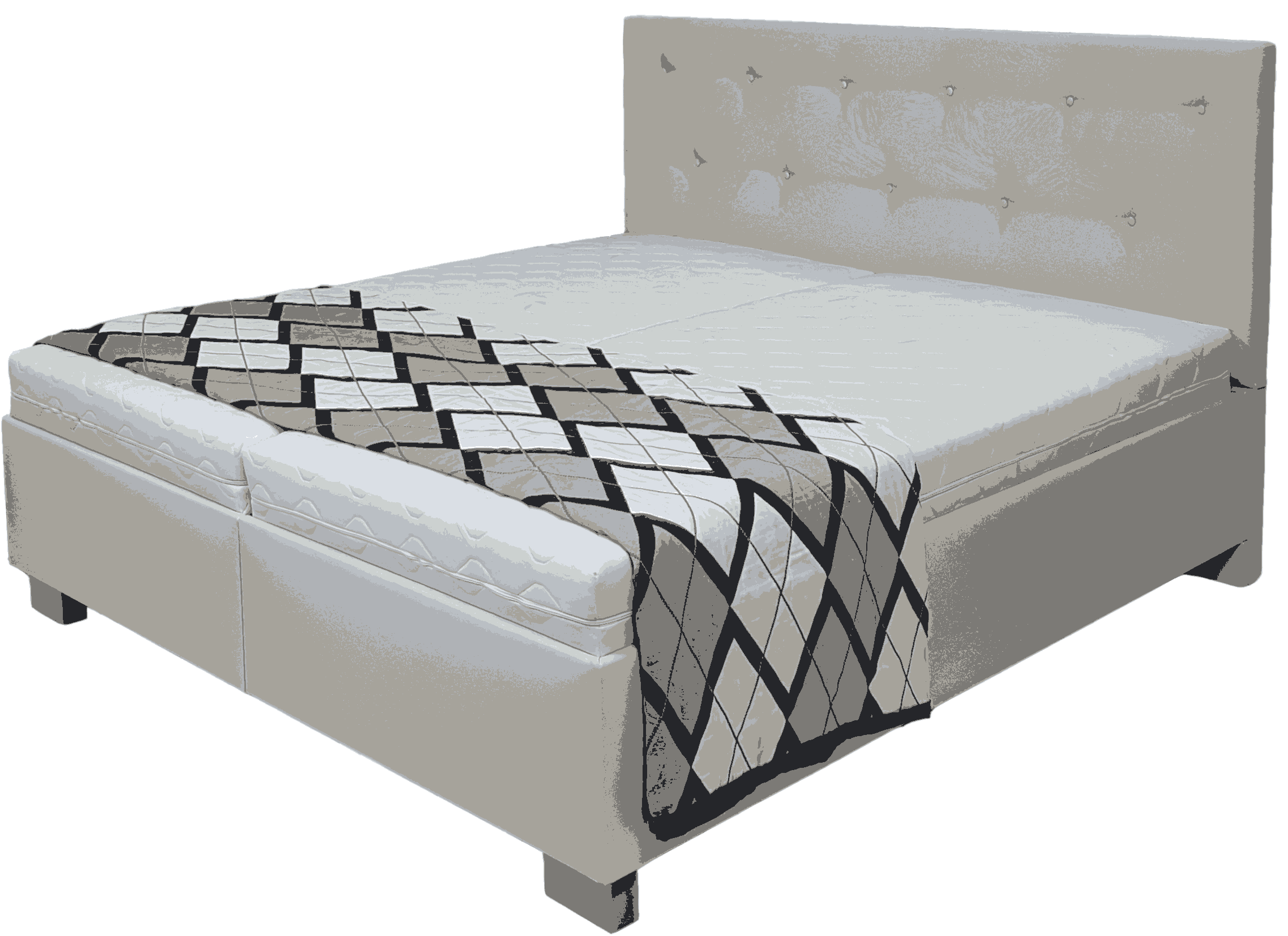 manželská postel PEGGY B. 160/180x200 lam.rošt boční bez matrace