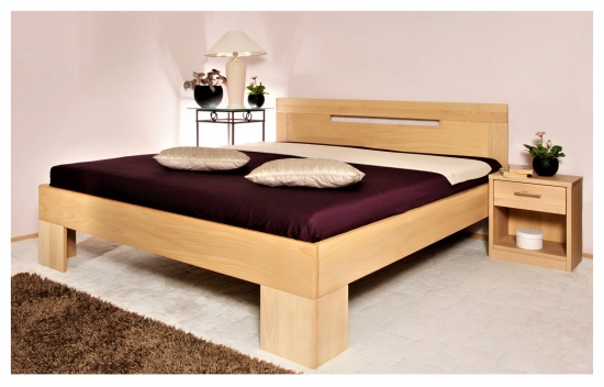 Manželská postel z masivu ANDREA 180x200 cm