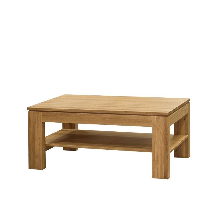 CLASSIC konferenční stolek dub masiv s poličkou 110x70 cm