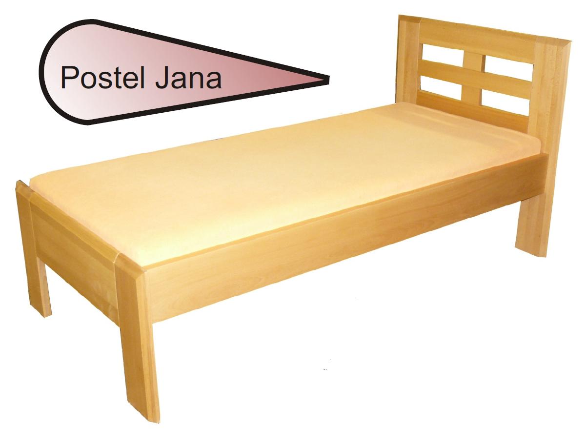 Masivní postel JANA BUK 100