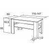 konferenční stolek CTIRAD K140 š.110-147