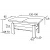 konferenční stolek RADIM K36 rozkládací a zvedací š.120-156