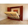 Sklápěcí postel ve skříni dvojlůžko s roštem SKL2VKPT š.160cm