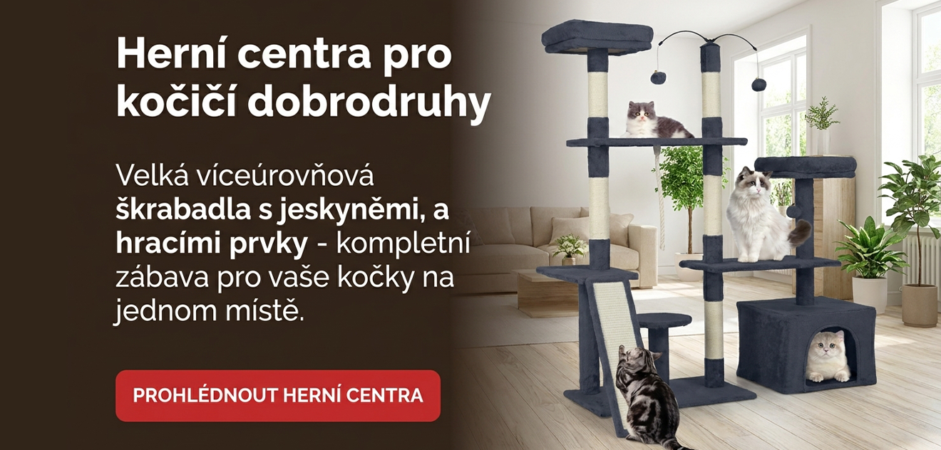 Kočičí škrabadla - hrací centra