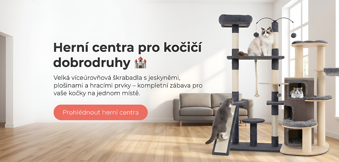 Kočičí škrabadla - hrací centra