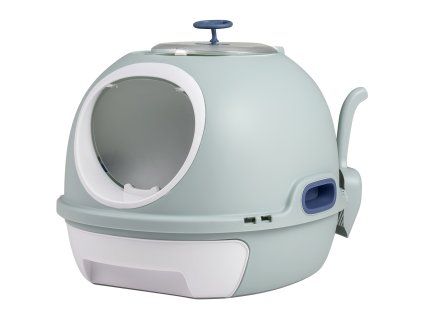 Cat Litter Box with Front Entry and Flip Top bl 3