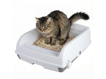 semi auto open top cat litter box with high side wh 3 1
