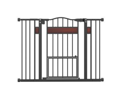 Extra Wide Walk Through Pet Gate Black 3