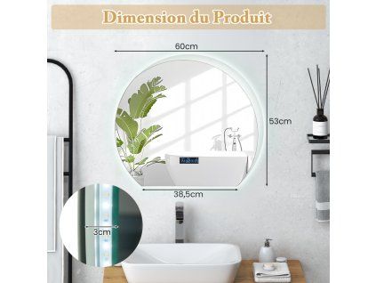 miroir led mural ba8080de 1 10