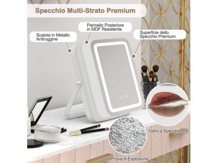 specchio da toeletta hu10614de wh 9