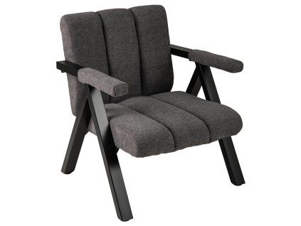 Oversized Accent Chair Upholstered with Metal Frame and Armrests-Grey