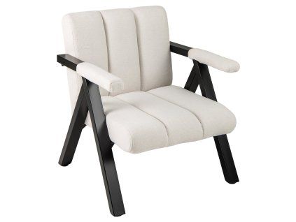 Oversized Accent Chair Upholstered with Metal Frame and Armrests-White