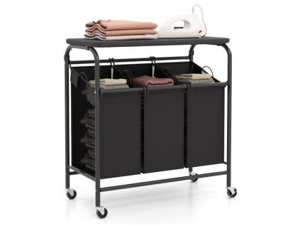 Heavy Duty Laundry Sorter Hamper Grey 3