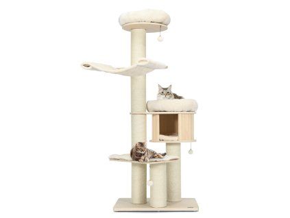 4-Layer Solid Wood Cat Tree for Kitten & Adult Cat