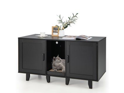 Cat Litter Box Enclosure with Winding Entry 2