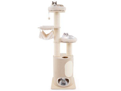 74 Inches Tall Wooden Cat Tower Tree 2