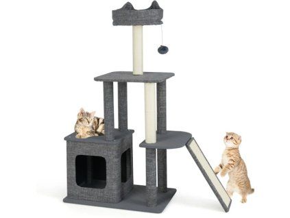 cat tree for indoor cats cat tower grey 1