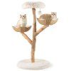 Real Wood Branch Kitten Tower with Flower Perch and 2 Wicker Baskets 4