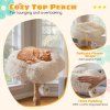 Real Wood Branch Kitten Tower with Flower Perch and 2 Wicker Baskets 6