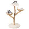 Real Wood Branch Kitten Tower with Flower Perch and 2 Wicker Baskets 3