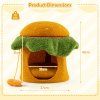 Hamburger Cat Condo with Hanging Toy and Removable Cushion Size 5