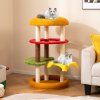 Hamburger Theme Climbing Stand with Scratching Posts and Cozy Bed 2