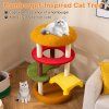 Hamburger Theme Climbing Stand with Scratching Posts and Cozy Bed 6