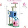 Elephant Themed Cat Tree with 2 Condos and Scratching Posts Size 5