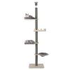 5tier floor to ceiling cat tree 236271 cm adjustable wooden grey 4