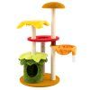 Multi Level Hamburger Theme Cat Tree with Hanging Bed and Condo 3