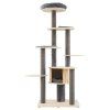 172 CM Cat Tree Multi level Cat Tower with Comfy Padded Top Perch and Detachable Mats 4