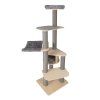 197 CM Tall Cat Tree Multi level Cat Tower with Comfy Padded Top Perch 3