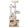 151 CM Modern Cat Tree Multi level Cat Tower with Comfy Padded Top Perch 6