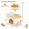 cute kitty tower with plush perch for indoor kittens yellow size 5 1
