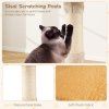 cute kitty tower with plush perch for indoor kittens yellow 8 1