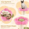 Flower Cat Tree with Padded Plush Perch Sisal Post pi 6