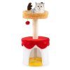 christmas cat tree with bed 80 cm modern kitten tower with sisal scratching post 3 1
