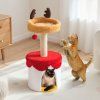 christmas cat tree with bed 80 cm modern kitten tower with sisal scratching post 7
