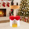 christmas cat tree with bed 80 cm modern kitten tower with sisal scratching post 1 1
