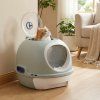 Cat Litter Box with Front Entry and Flip Top bl 2