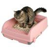 semi auto open top cat litter box with high side pi 3 1