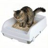 semi auto open top cat litter box with high side wh 3 1