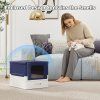 Foldable Cat Litter Box with Front bl 6