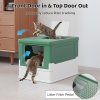 Foldable Cat Litter Box with Front gn 7